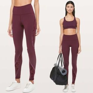 Lululemon Wunder Under High-Rise Tight Flocked 28” – Dark Adobe | Size 4